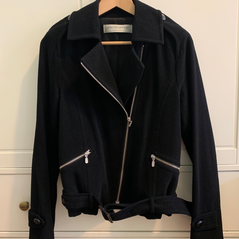 United Bamboo Wool Biker Jacket Size 2-4
